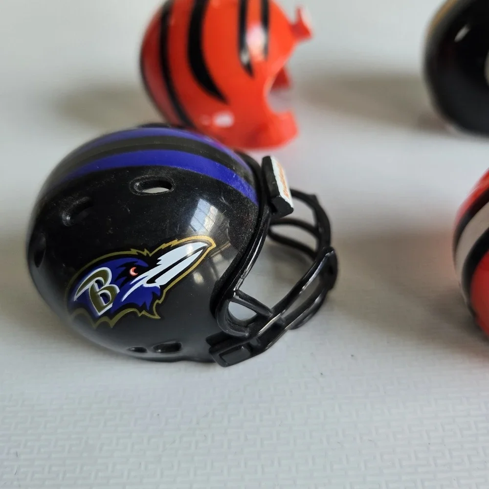 4 NFL Riddell Pocket Pro Helmet‎ Lot AFC North Mini Football Vintage 1.5